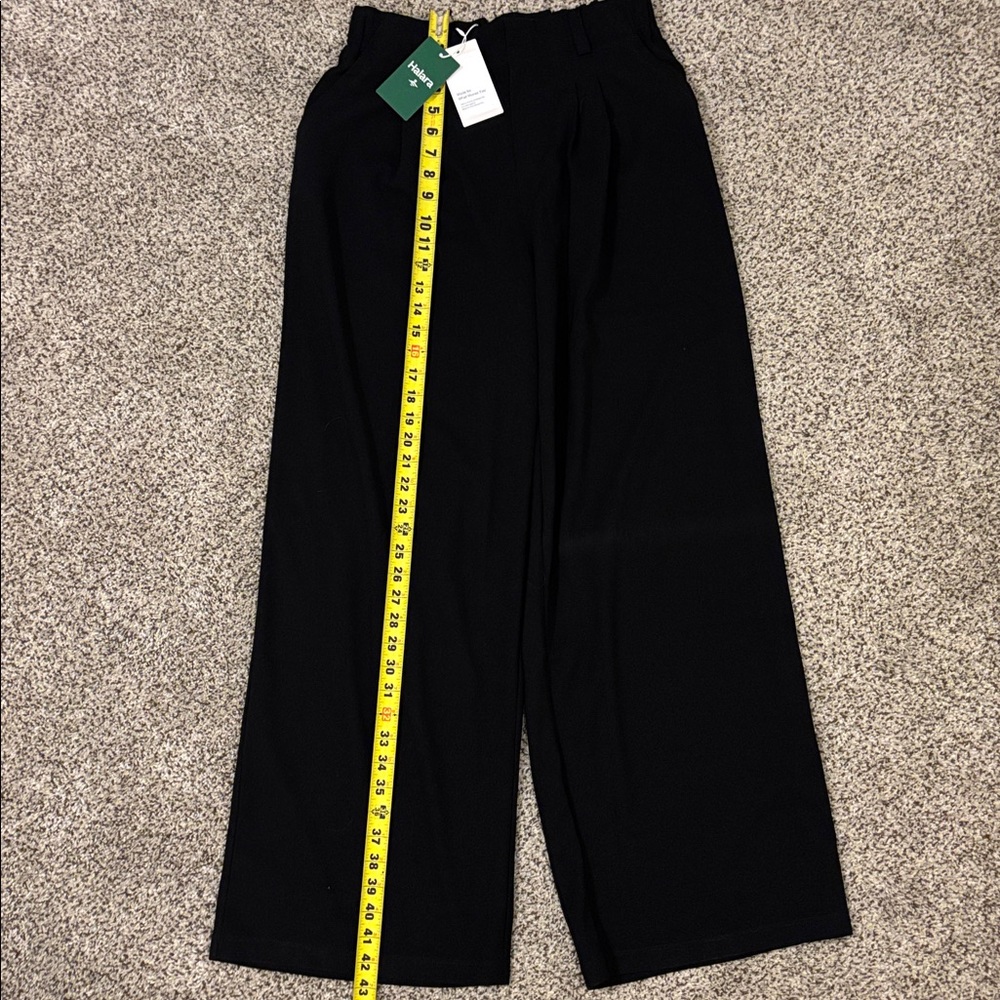 HALARA Classic Black Trousers - waffle knit